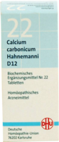 BIOCHEMIE DHU 22 Calcium carbonicum D 12 Tabletten